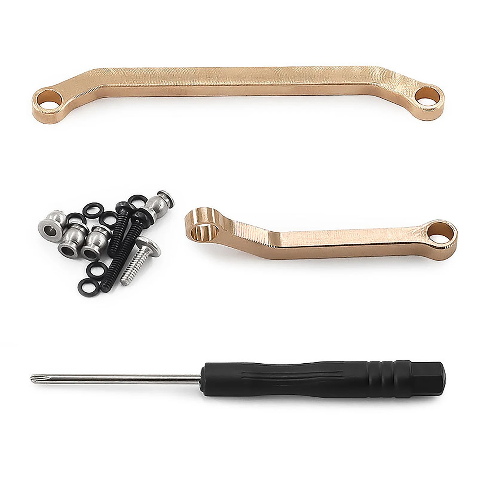Brass Steering Links Upgrade Set for Axial SCX30 Jeep JLU Bronco K10, 1/30 RC Crawler Steering Tie Rod Drag Link Parts