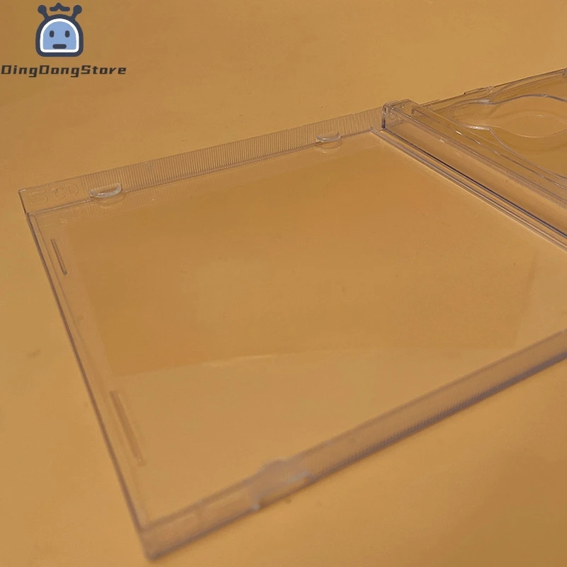 1Pc Square Transparent Bottom CD Box Empty CD Case PP Plastic Milky Transparent CD Case CD Case Capacity 2 Discs