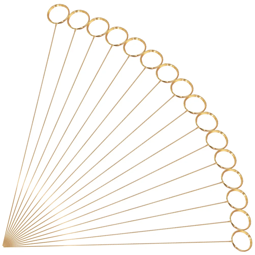 

30 Pcs Metal Flower Card Clips Golden Holder for Memo Note Table Number Place Gift Decorative Picks Floral Wedding Party