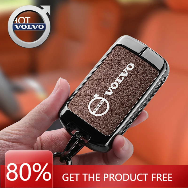 

Эмблемы 2026 Новый кожаный чехол для дистанционного ключа Volvo из цинкового сплава, защитный чехол для Volvo XC60 XC40 XC90 S90 V60 S60 V90