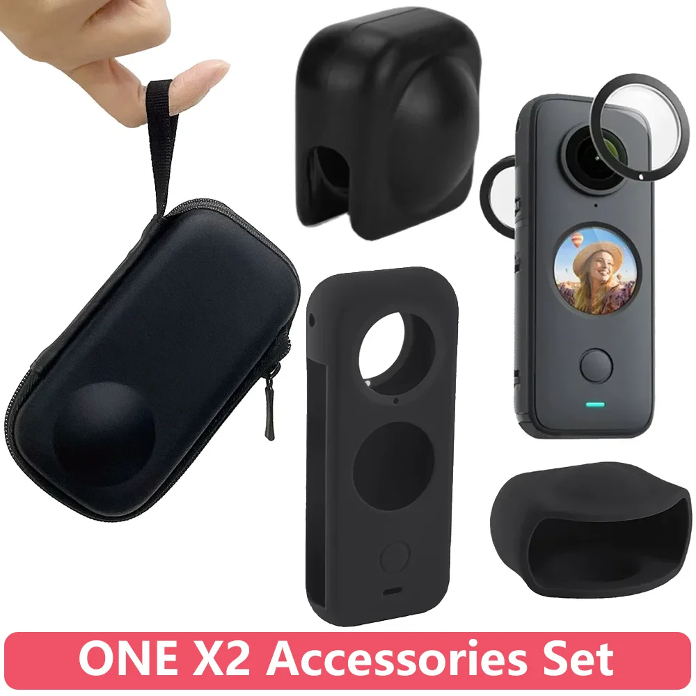 Lens Guards Protector Cover Carrying Case Silicone Protective Case X2 Lens Cap for Insta360 ONE X2 360 Camera Accessories