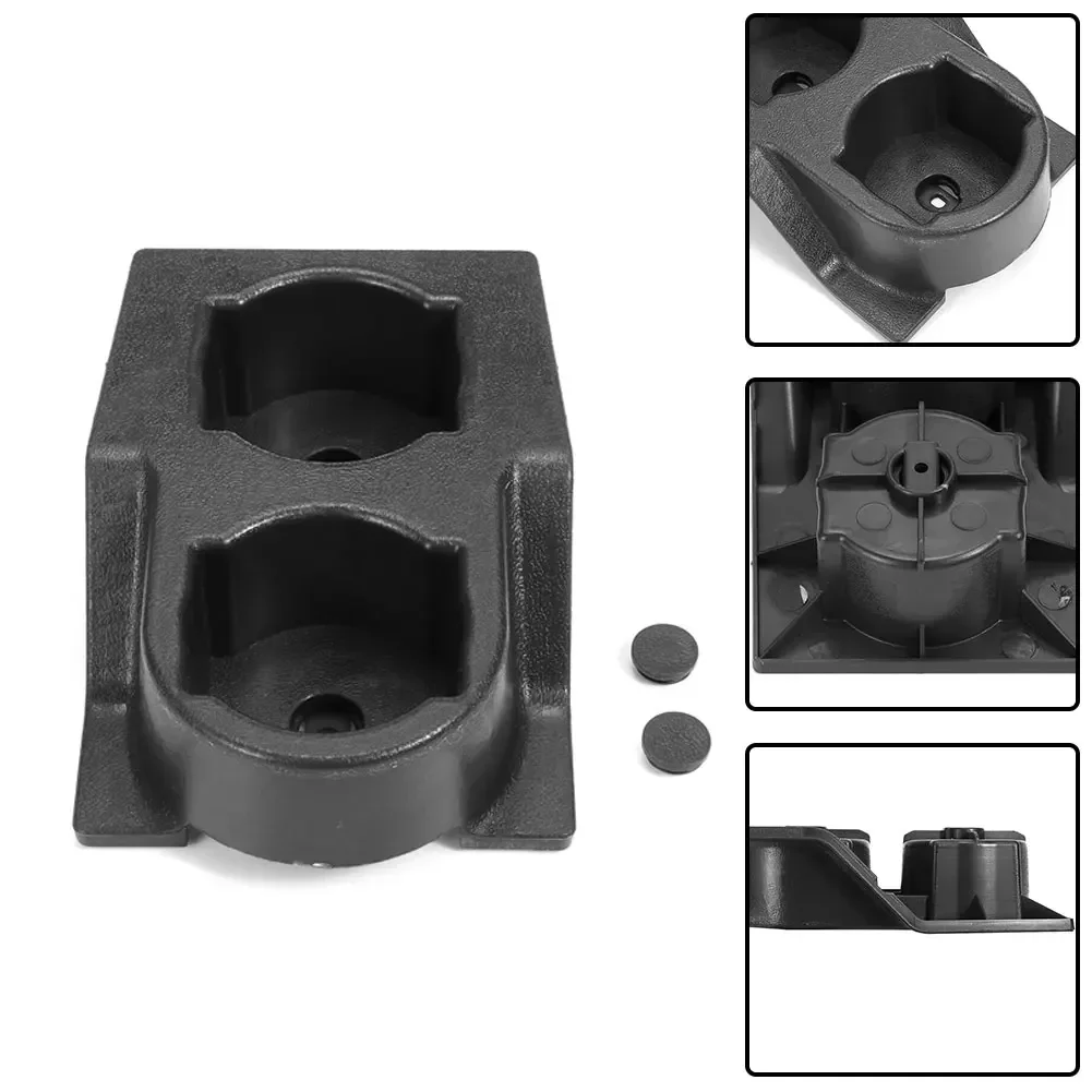 1pc For Nissan GQ Patrol Y60 1989-1998 Front Console Portable Dual Cup Holder Insert Black Plastic Car Interior Accessories