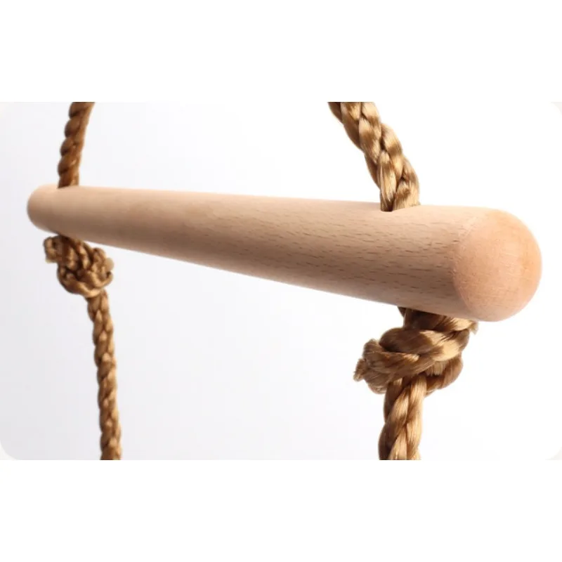 Equipo de entrenamiento sensorial para niños, juego de madera de 5 capas, escalera de escalada, columpio, cuerda, anillo de escalera, uso interior y exterior, coordinación estimulante