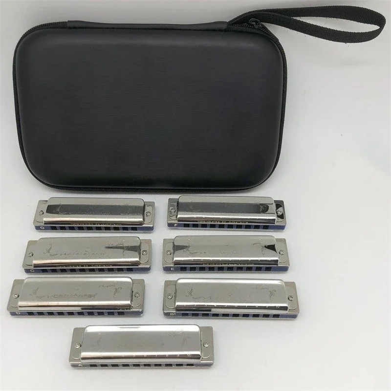 10-Hole harmonica 7 tuned blues instruments Professional playing instruments