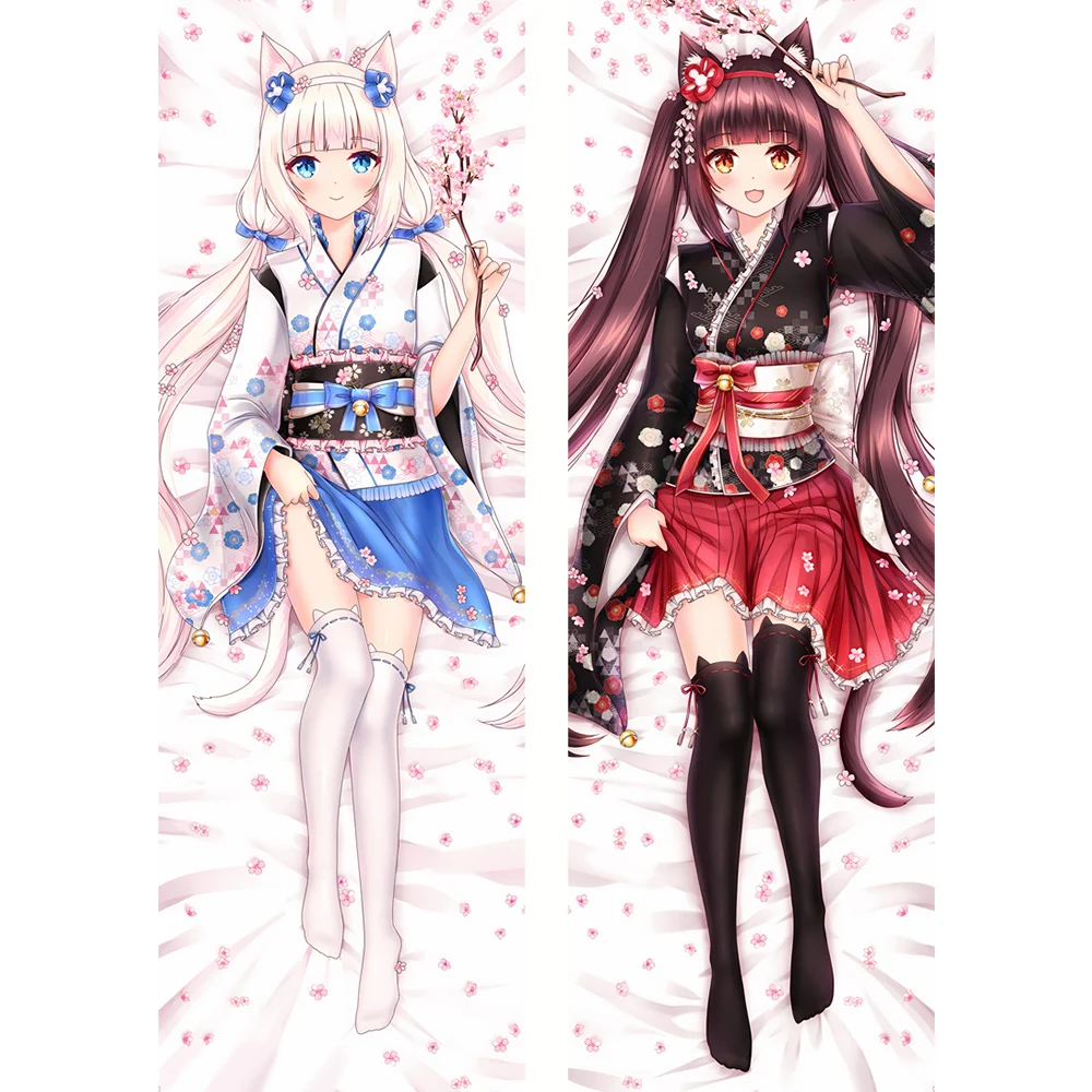 Nekopara Dakimakura Pillow Cover Chocola Vanilla Hug Body Pillow Anime Game Pillowcase