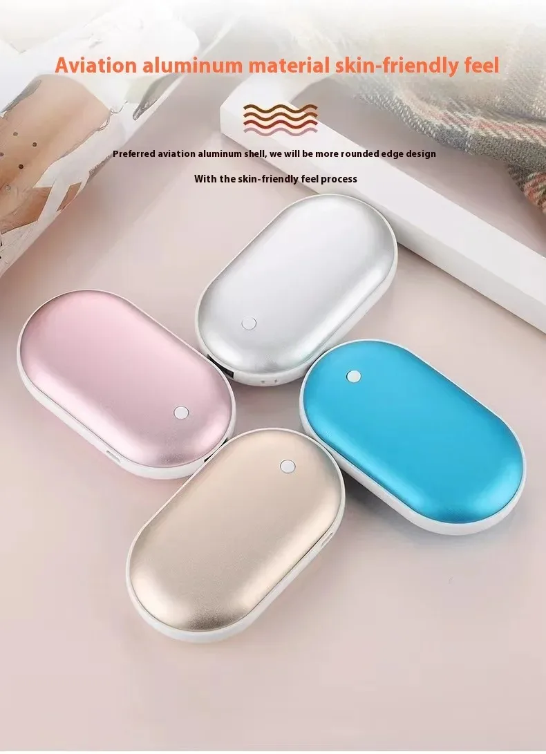 Hot-selling winter portable USB charging pocket warm mobile phone power mini warm mobile phone double-sided fast heating 5000mAh