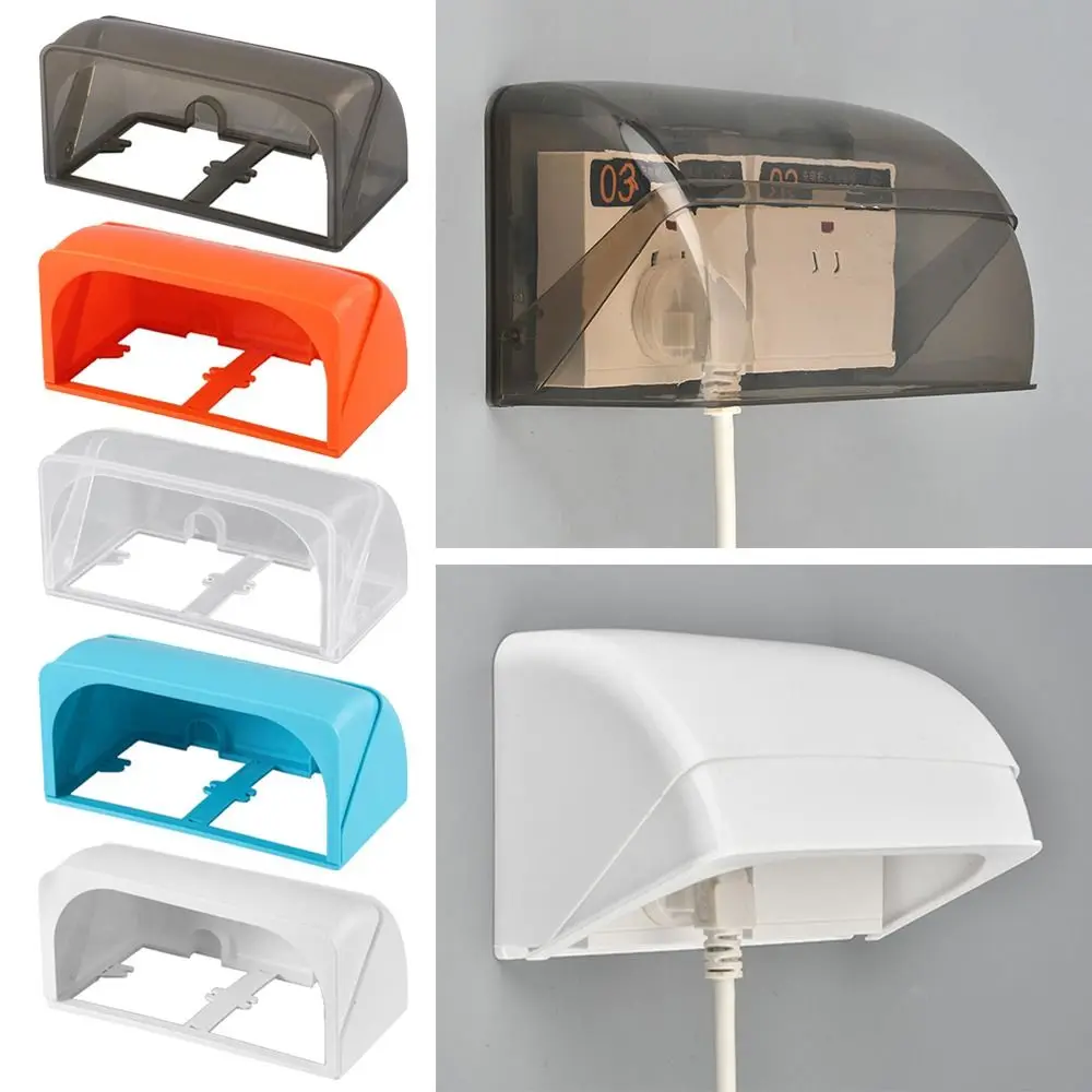 Self-Adhesive Switch Protective Cover New Plastic Wall-mounted Electric Plug Rainproof Cover Socket Waterproof Box Wall