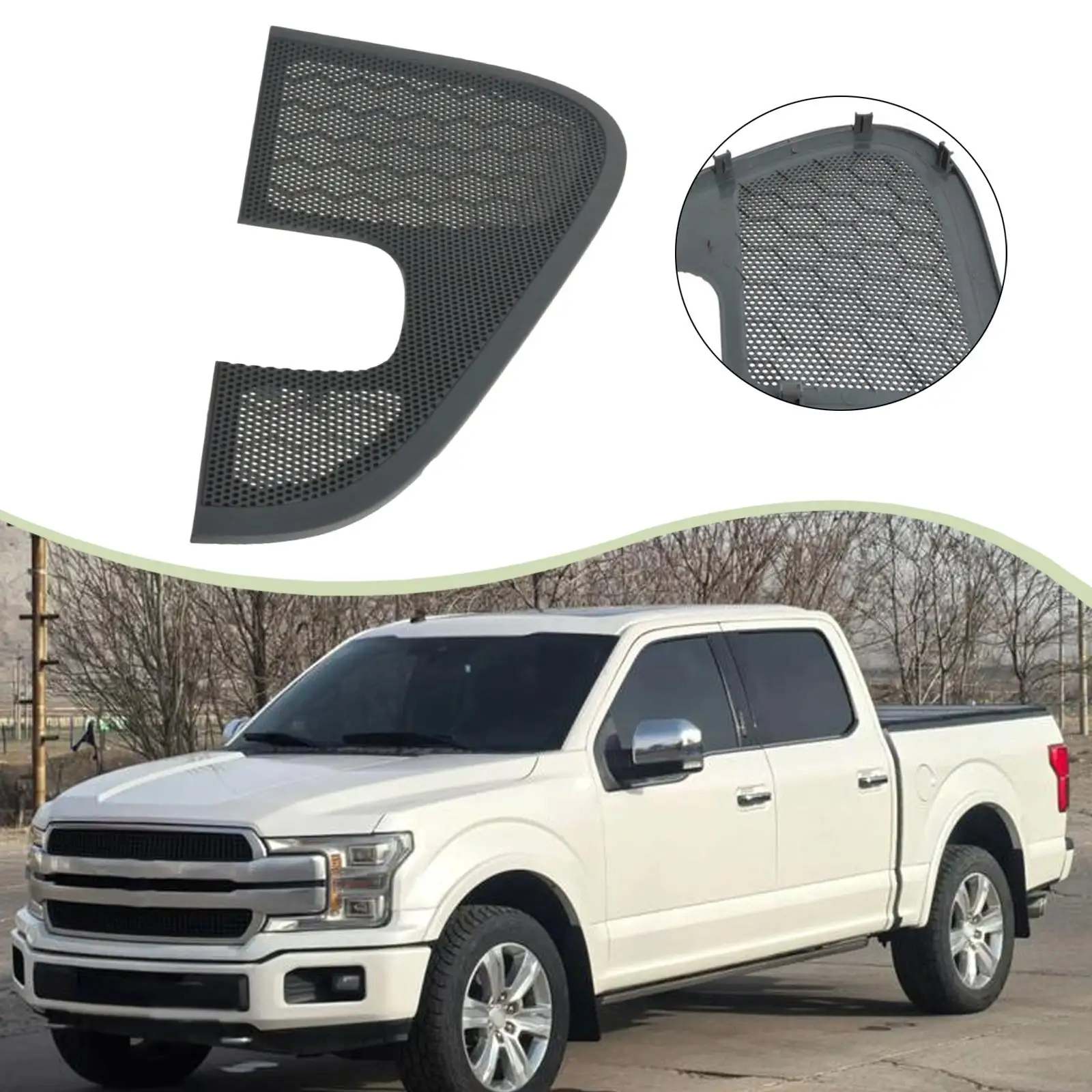 

Car Speaker Grille Cover ABS Front Right Door Panel Auto Accessory High Performance for Ford F-150 2004-2008