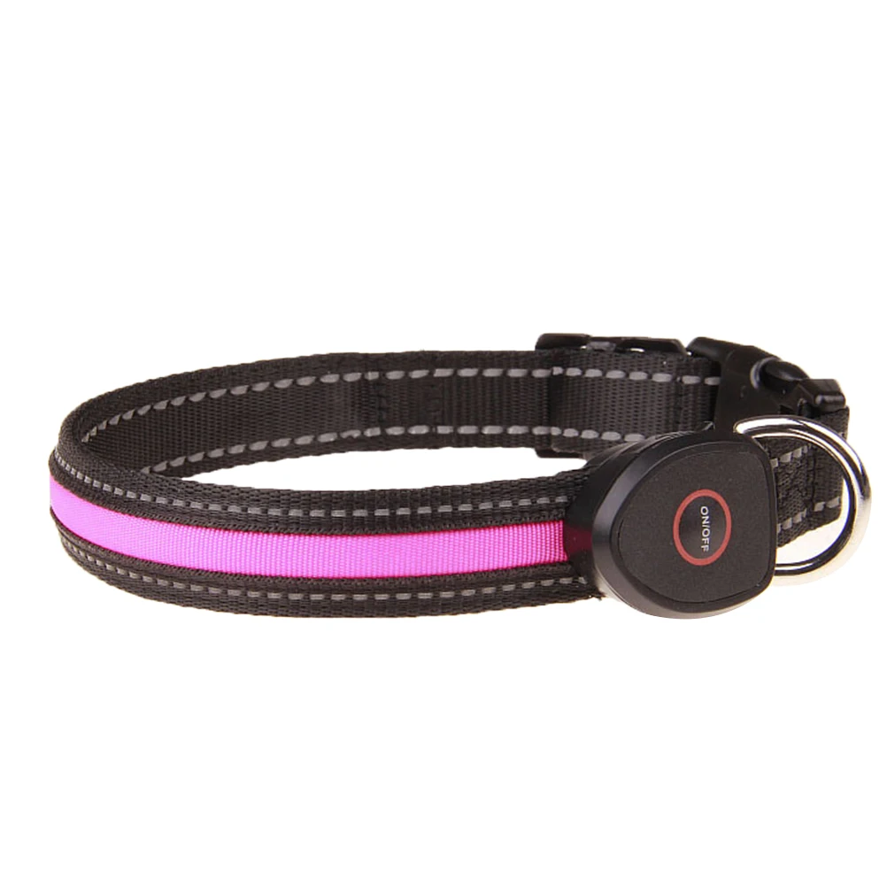 

LED Glowing Dog Collar Adjustable Light- Flashing Collars for Night Necklace Pet
