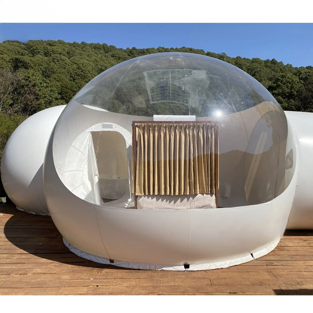 

With InflatableCampaign Dome Bubble Tent Big Clear Top Outdoor House Bedroom And Toilet For Camping Transparent Hotel Glamping