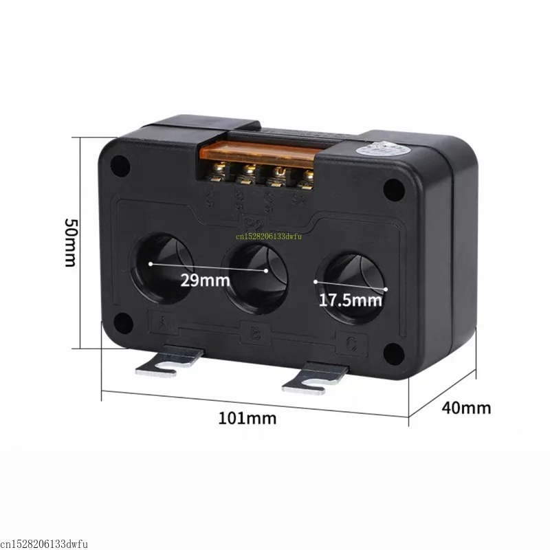 Three Phase Integrated Current Transformer AC High Precision Small Volume Micro Metering 3P DIN Rail CT Connector