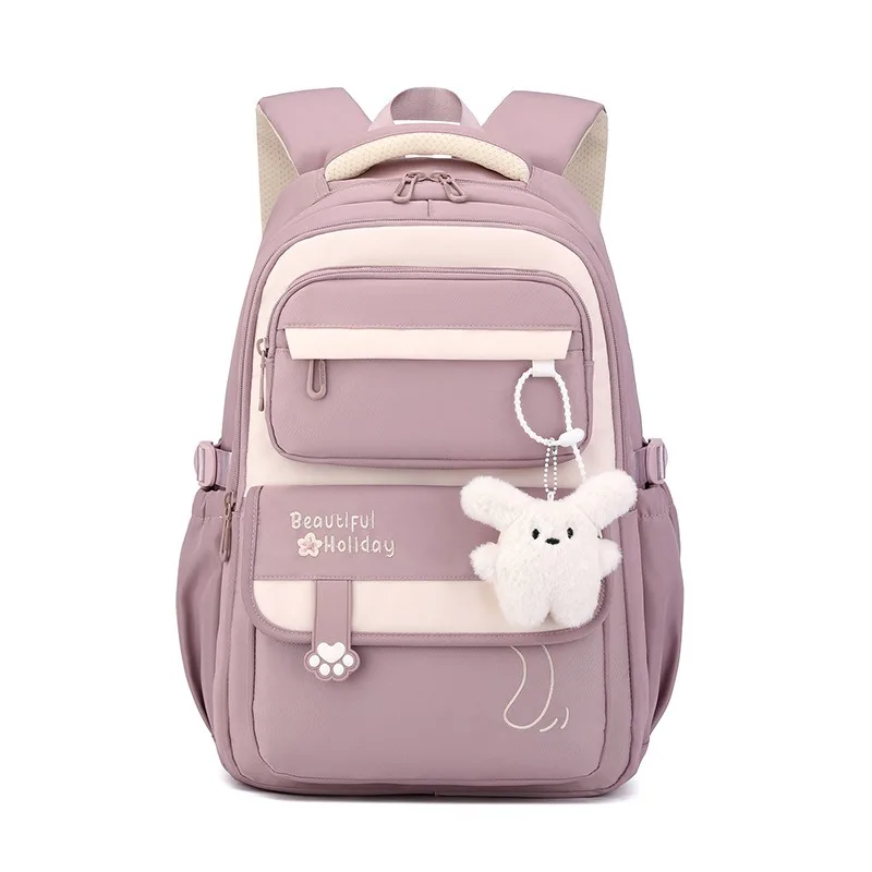 Middle School Student School Bag Young Girl Cute Backpack Casual Daypack Large Durable Book Bag Waterproof Light Travel Rucksack