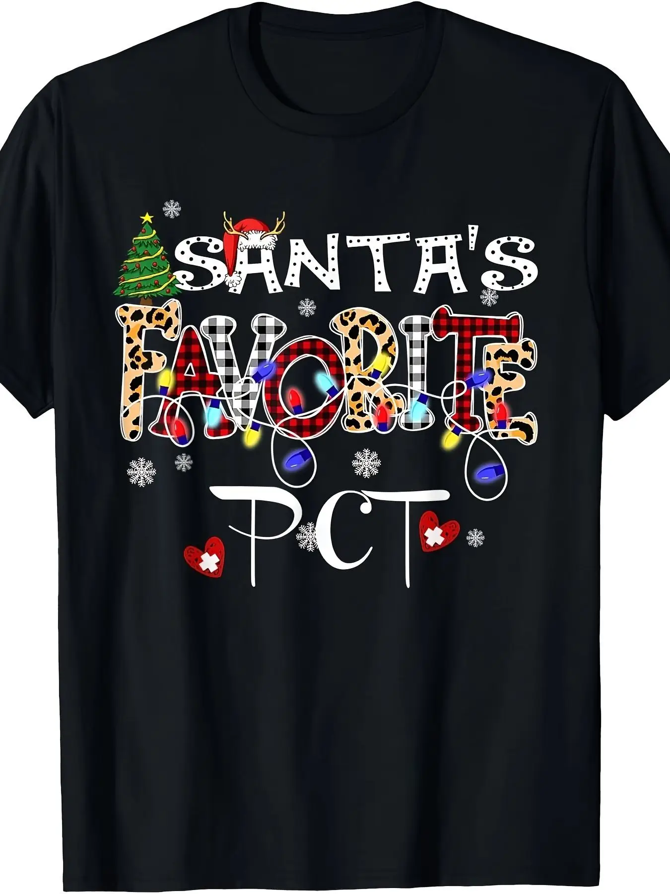 

Merry Christmas, Santa's Favorite Pct Patient Care Technician T-Shirt - 100% Cotton, 220 Grams