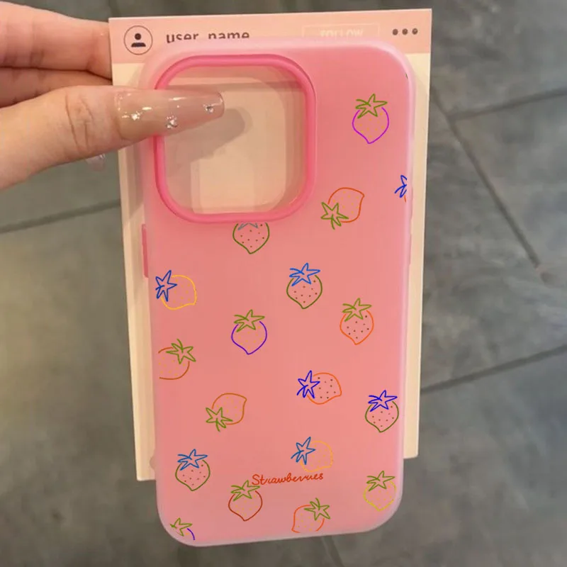 حافظة هاتف لطيفة وأنيقة على شكل فاكهة الدوبامين لهاتف آيفون 17 13 16 15 11 12 14 Pro Max 7 8 Plus 17 Air XR 16E غطاء ناعم