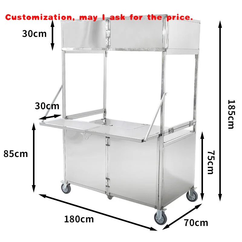 

Портативная складная тележка для еды на заказ, тележка-истребитель с универсальной тележкой, складной стол, палатка с навесом