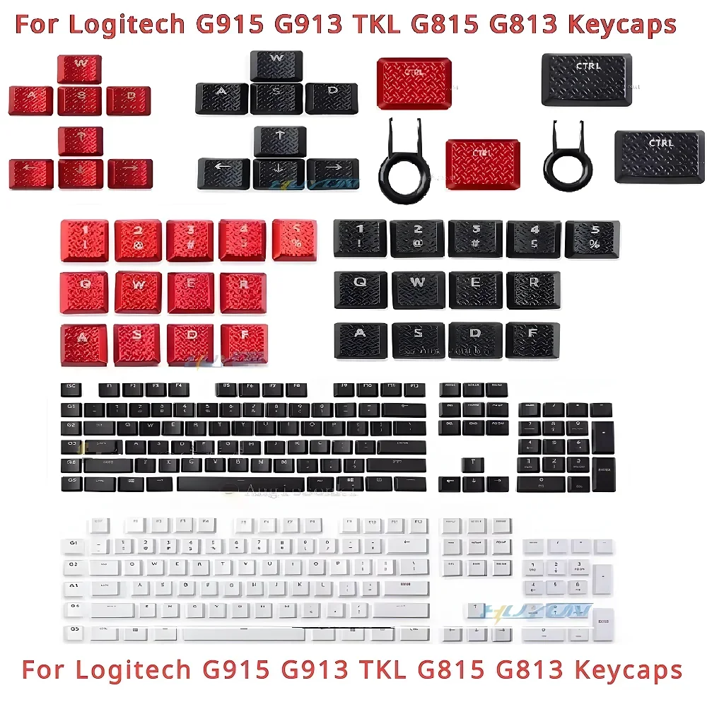

For Logitech Mechanical Keyboard Translucent Keycaps G915 G913 TKL G815 G813 Textured Non-Slip Keys Universal Keycaps