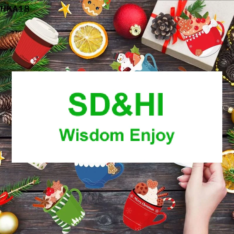 12 Kerst Theekopje Notitieblok Set Kerstman Elanden Thema Kladblok Festival Stickers Sticky Notes Kerst Sticky Notebook Geschenken