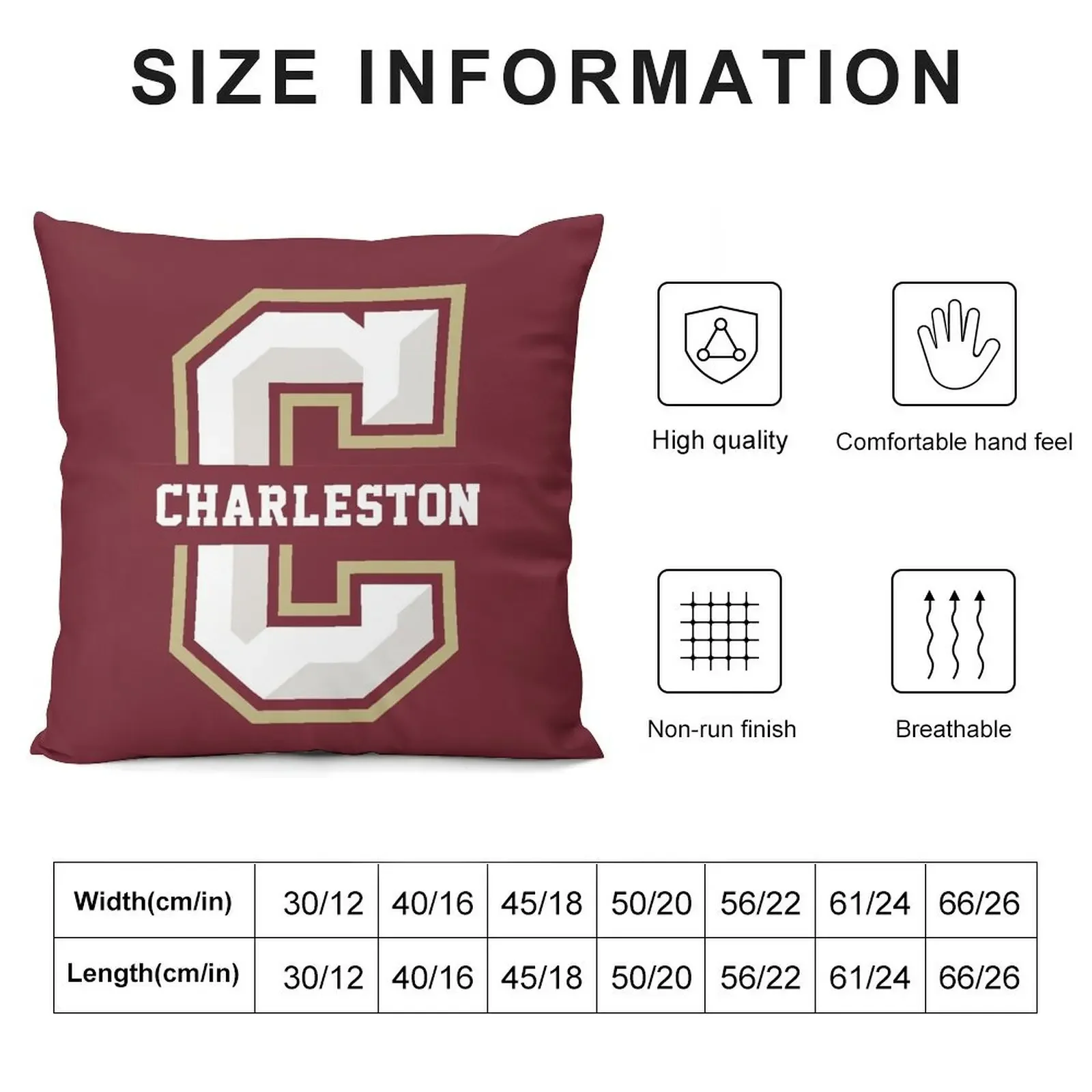 College of Charleston Cougars Throw Pillow Cushion Cover For Sofa christmas ornaments 2025 Decorative Cushions pillow