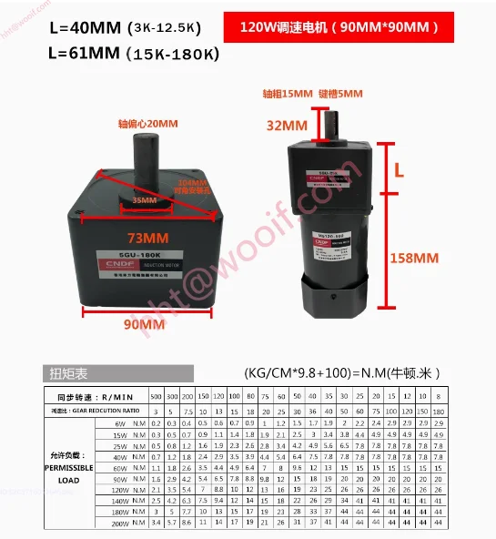 Hong Kong Dongfang 120W เกียร์มอเตอร์เกียร์ 5GU-3K 5GU-5K 5GU-7.5K 5GU-10K