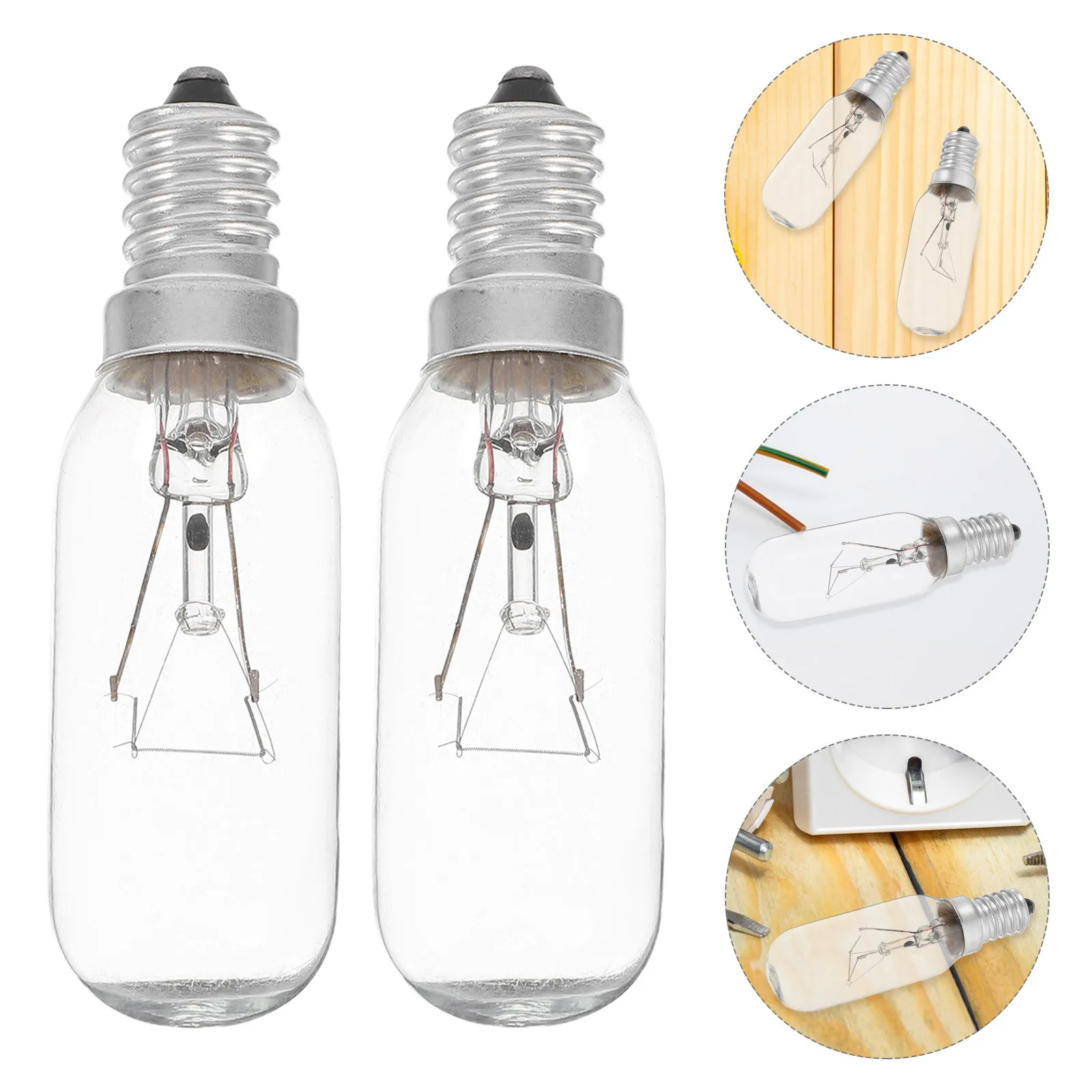 

2Pcs E14 Appliance Bulbs Range Hood Light Replacement Stove Sewing Machine Microwave Saving Hood Vent Light Bulbs
