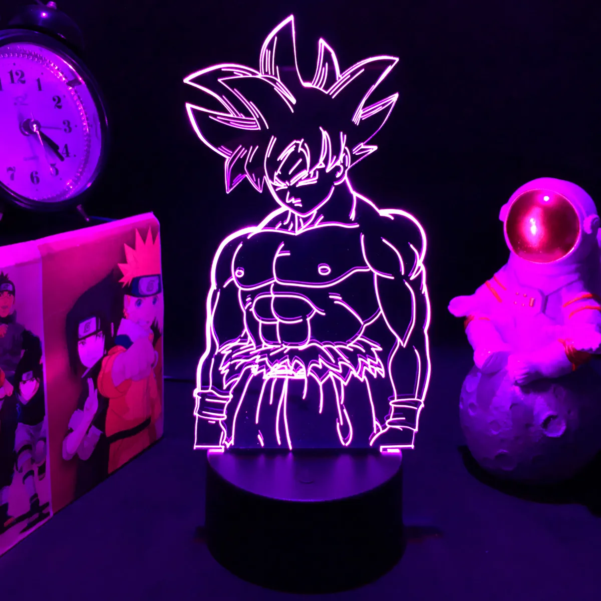 Anime Dragon Ball Lamp Led Acrylic Stand Super Saiyan Goku Figure For  Child Bedroom Decor Nightlight Cool Kids Birthday Gift