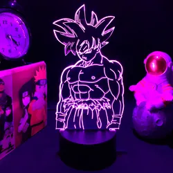 Anime Dragon Ball Lamp Led Acrylic Stand Super Saiyan Goku Figure For  Child Bedroom Decor Nightlight Cool Kids Birthday Gift