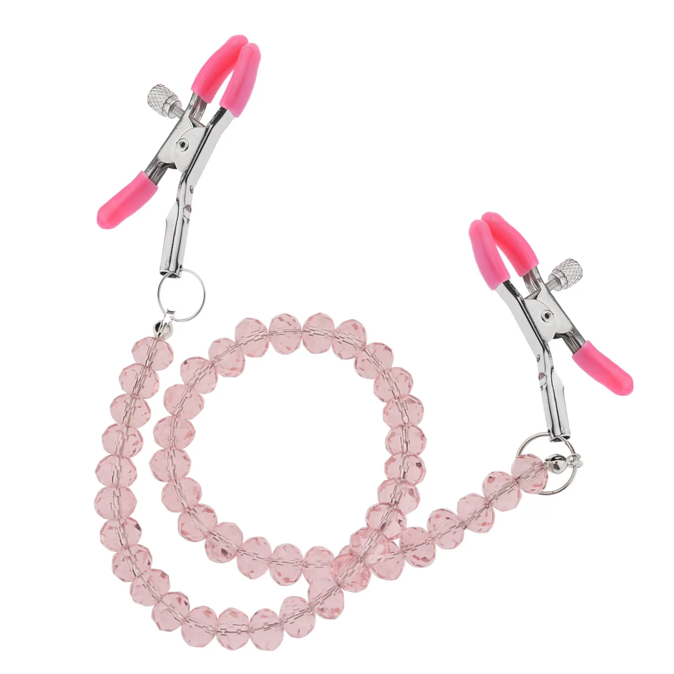 New pearl chain nipple clip room orgasm vagina clip heart chain nipple clip alternative sex toy factory straight hair