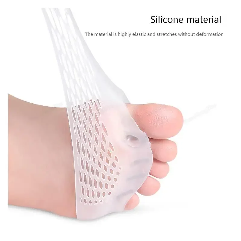 Five-hole Honeycomb Metatarsal Pads Toe Separator Toe Spacers Breathable Soft Silicone Gel Foot Pad Forefoot Pads Feet Blisters