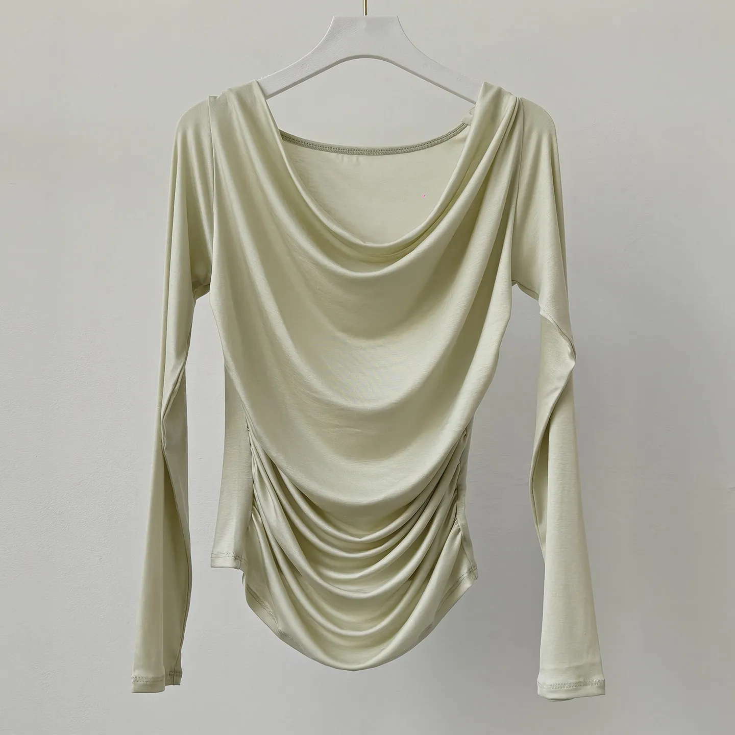 Yoga-Kleidung, langärmlige Oberteile, Damen-Sport-T-Shirts, tailliert, atmungsaktiv, für Pilates, Training, Fitness, Laufoberteile – Detail 6