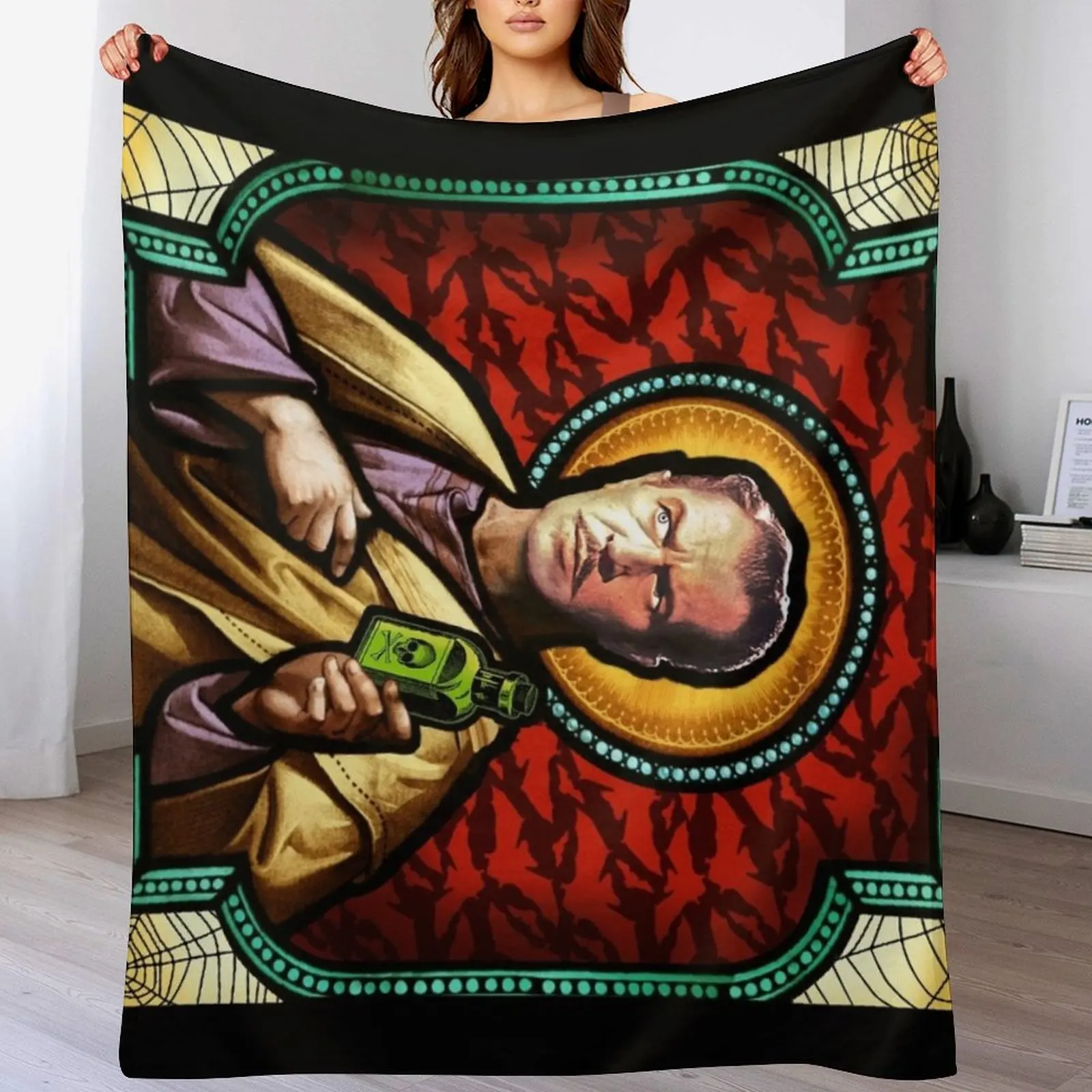 

St. Vincent Price Throw Blanket Camping Comforter Decorative Beds heavy to sleep Blankets