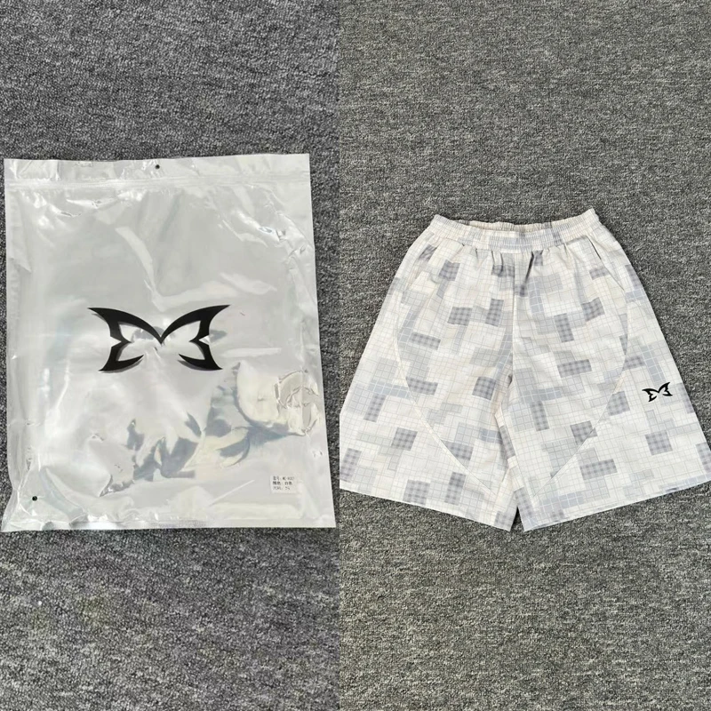 

European American Mertra Shorts High Street Checkered Camo Sporty Casual Loose All-match Men's Women's Short Pants Tide