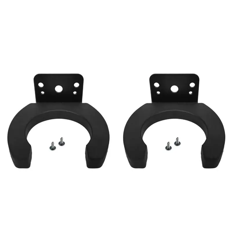 AEF6-2 Pcs Universal Wireless Microphone Hook Holder Stands Wall Hanger Rack Clip Clamp Brackets Wall Mounted