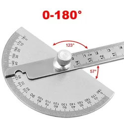 14CM 1PC Protractor Angle Ruler Indexing Gauge 180 Degree Semicircle Carpenter's Gauge Multifunctional Activity Ruler