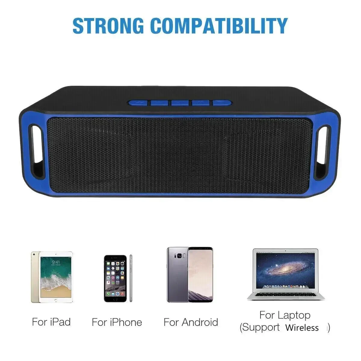 speaker Bass Stereo SD/TF/FM Wireless Outdoor Extra Portable Bluetooth Speaker USB speakers bluetooth  Radio Rechargeable