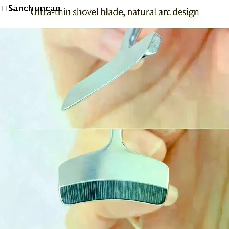 

1 шт. Двусторонняя акупунктурная ручка для лица, инструмент для рефлексотерапии, массажер для триггерных точек из нержавеющей стали, инструмент для глубокого массажа тканей