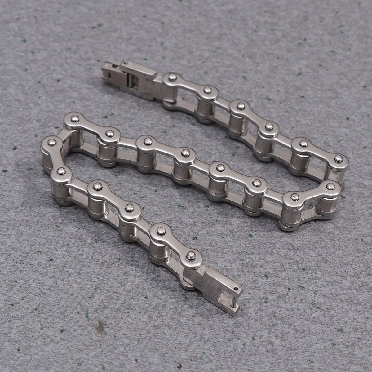 1Pcs Link Chain Bracelet Titanium Steel Biker Style Fold Over Clasp Scratch Resistant Fade Proof Unisex Jewelry Father Day Gift