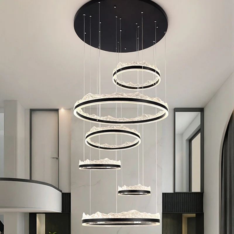 Modern home rings circular LED lamp indoor lighting intelligent application lighting fixtures