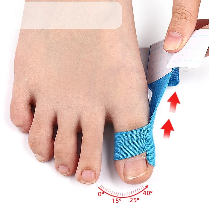 10 ชิ้นเทป Hallux Valgus Big Toe Corrector เทปกีฬากันน้ําเทปป้องกัน Toe Corrector Straightener Foot Care Tool