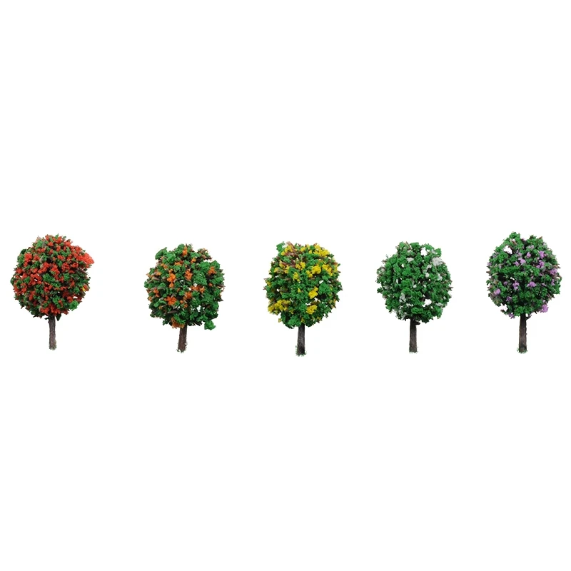 

Miniature Artificial Trees 5Pcs Micro Landscape Greenery for Train Building Scenes, DIY Terrarium Decor Material