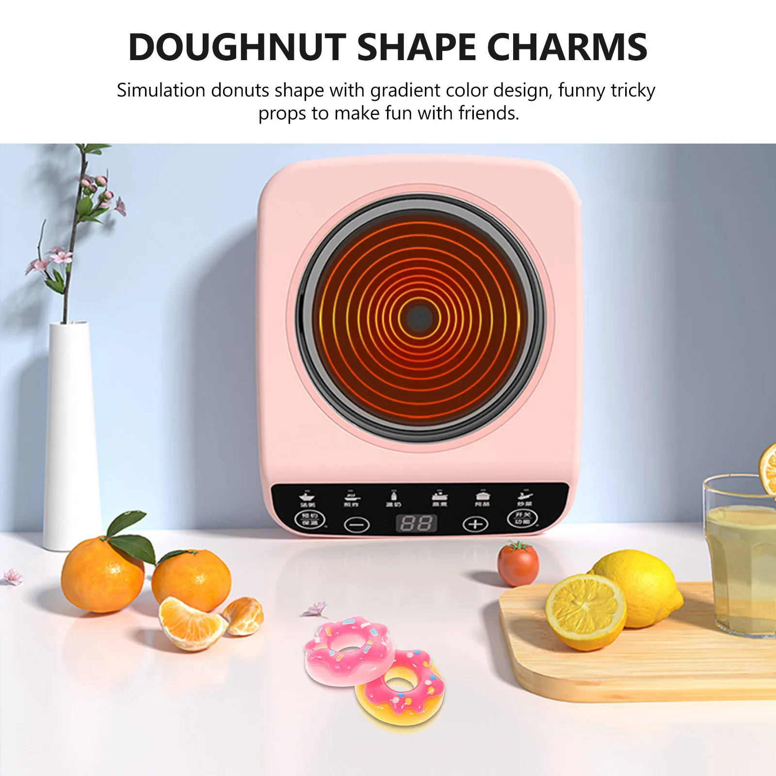 

24pcs Simulation Donut Charms Diy Jewelry Making Accessories Pendant For Necklace Bracelet Earring Craft Supplies