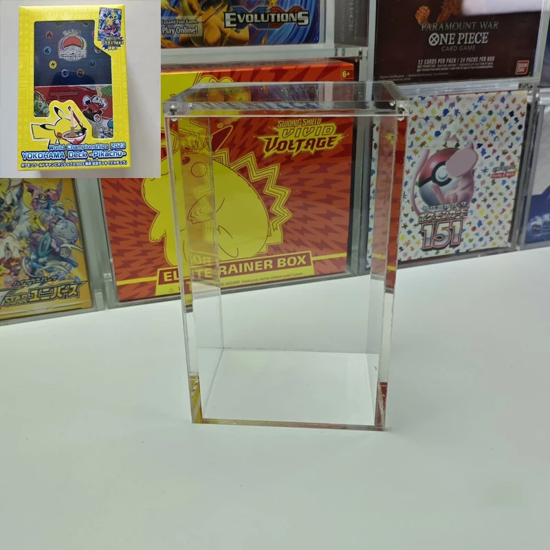 For Acrylic Display Case  Fits Japanese Version PTCG WSC2023 Yokohama Pre-built Gift Box Clear  Durable Protector
