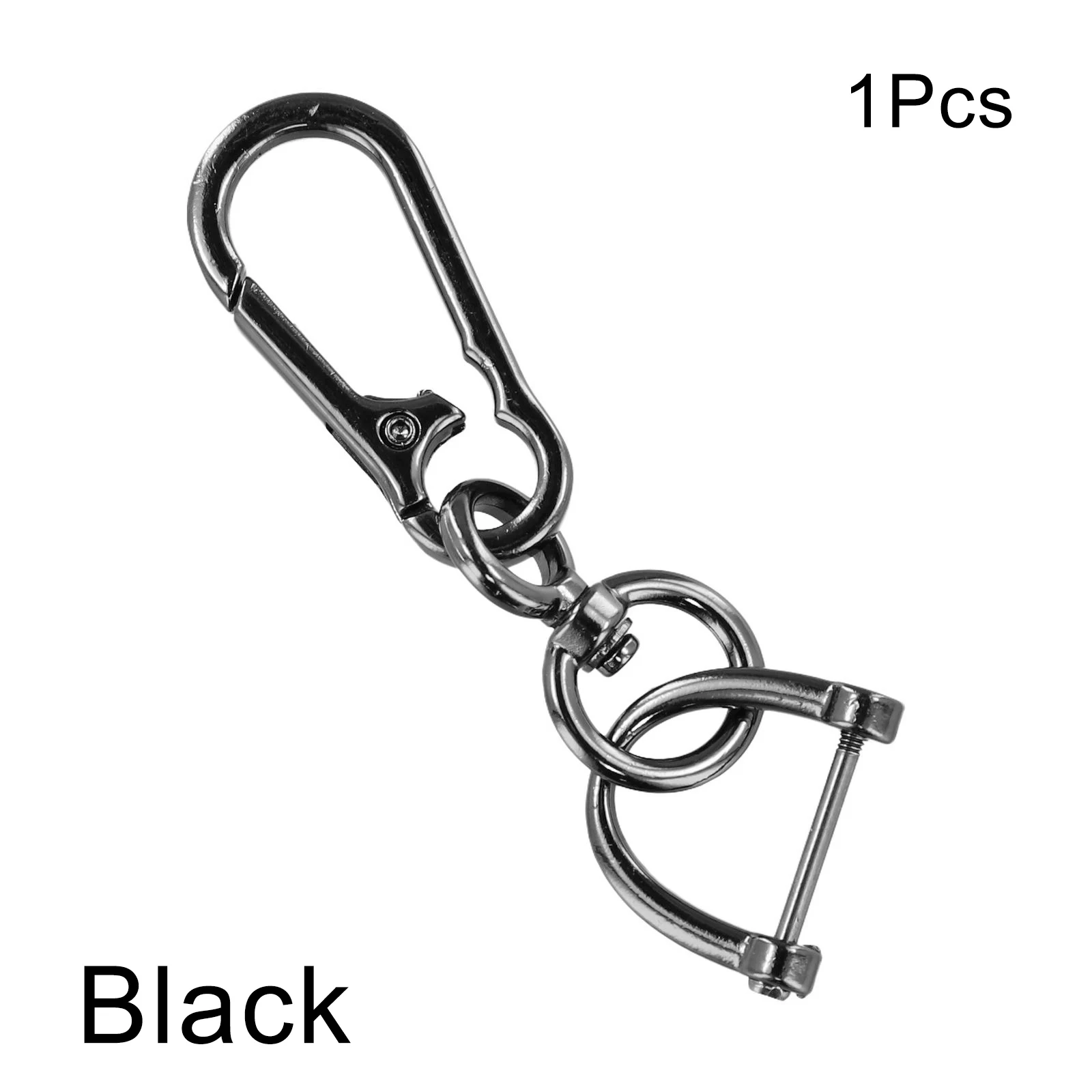 Car Keychain Keychain Creative Gun-Black Horseshoe Keyring Zinc Alloy 22mmx85mm 8 Shape Buckle Brand New High Quality