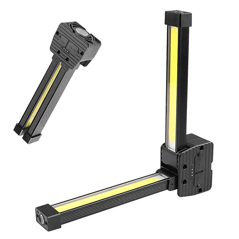 

Portable LED Flashlight With Hanging Hook, Handheld USB Rechargeable Worklight Outdoor Camping Light Auto Repair Work Light