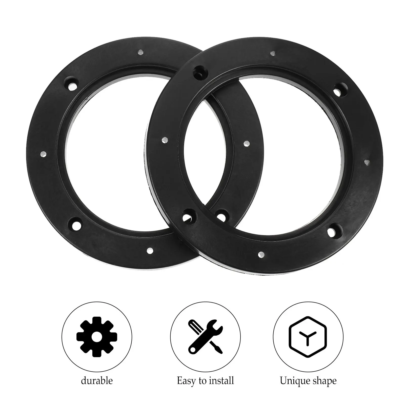4Pairs Car Speaker Spacers Strong ABS Material Auto Speaker Adapter Ring for Car Boat Truck Rv Use Auto Audio Adapter Ring