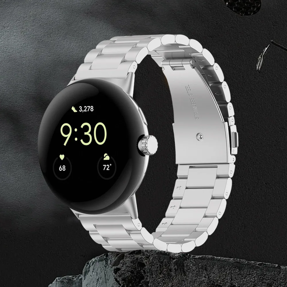 Metal Stainless Steel Bracelet Strap Replaced Accessories Adjustable Watchband Bracelet Strap for Google Pixel Watch 3 41mm/45mm