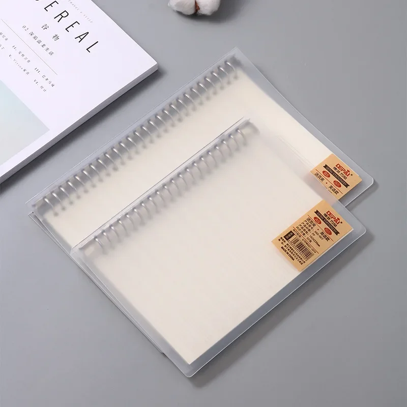 1pcs Thickened loose-leaf book Sub-coil book Student simple horizontal line Notebook Sub-matte transparent mesh Blank notepad