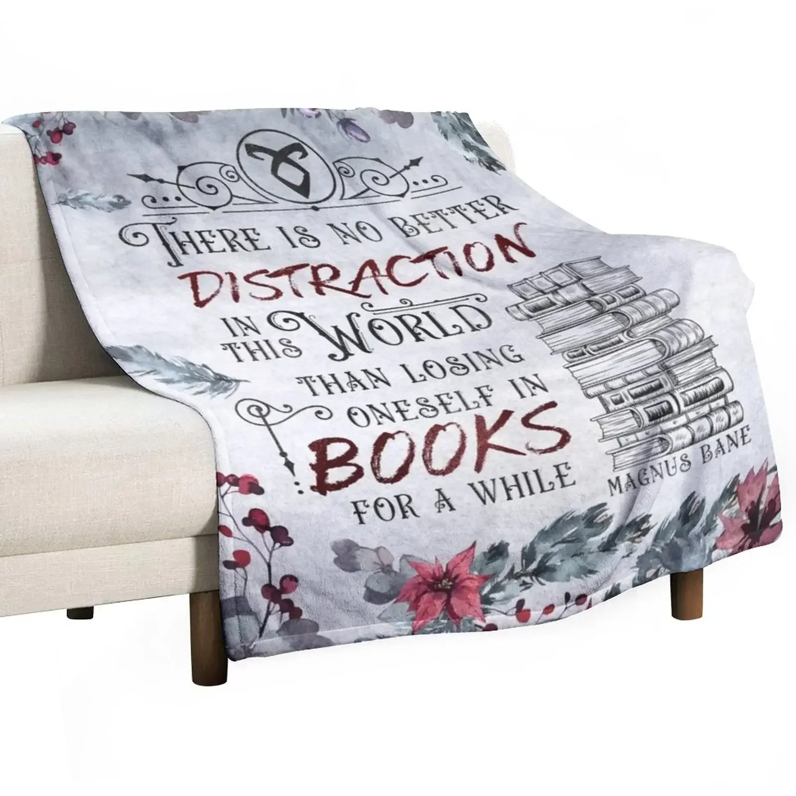 No Better Distraction - Shadowhunters Throw Blanket cosplay anime Winter beds Cute Blankets