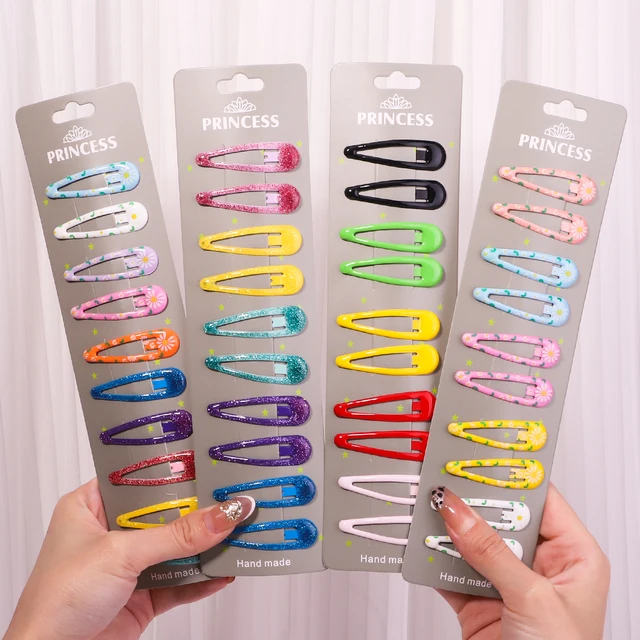 10 sztuk/zestaw śliczne cukierkowe kolory kapanie spinki do włosów BB klip dziewczyny dzieci szpilka do włosów Barrette akcesoria kobiety dzieci Hairgrip nakrycia głowy