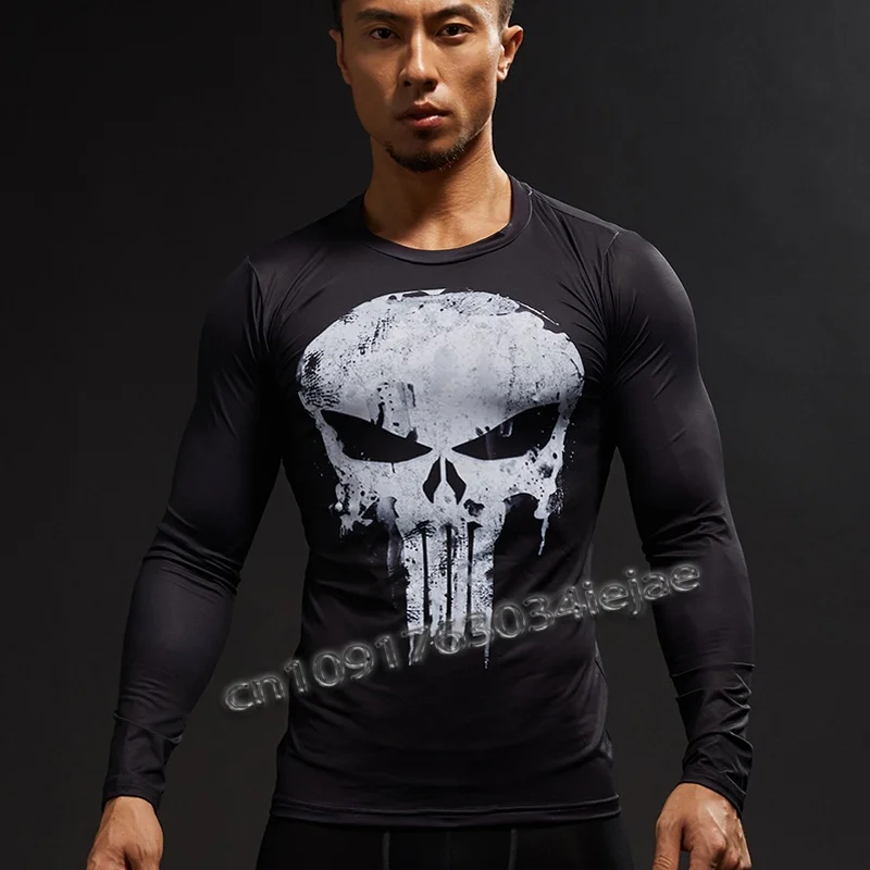 

3D Printing Summer T Shirt Men Fashion Casual Long Sleeve Men T-Shirt Tops Skinny Fitness Clothing Tee Shirt