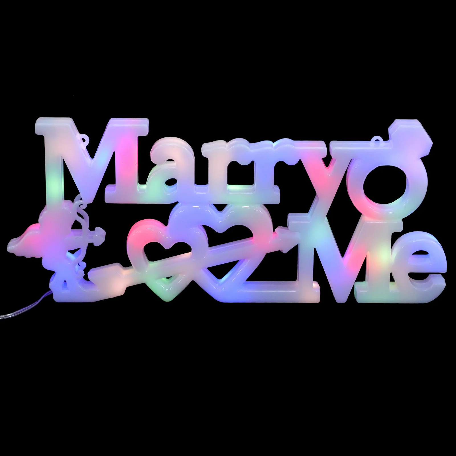 

1pc Proposal Confession Light Romantic Desktop Decoration For Wedding Party Valentine'S Day Night Lamp Scene Layout Prop